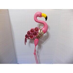 NEW Flamingo Metal Ornate Statue Figurine Sculpture Home Decor Florida Souvenir
